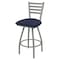 Holland Bar Stool Co 25" Swivel Counter Stool, Nickel Finish, Graph Anchor Seat X410 - alternate 1